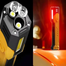 Lampa warsztatowa latar led cob akumulatorowa z magnesem hak mocna-5907451383841