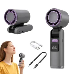 Wiatraczek usb przenośny mini 199 trybów chłodzenia składany z latarką-5907451381595