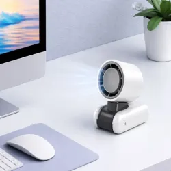 Wiatraczek przenośny mini 199 trybów chłodzenia składany z latarką usb-5907451381588