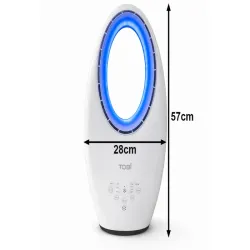 Wentylator kolumnowy bezłopatkowy cichy z lampką panel dotykowy pilot-5907451381113