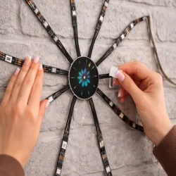 Lampa led fajerwerki rgb app + pilot samoprzylepna dekoracja impreza-5907451386309