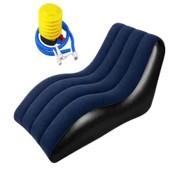 Sofa dmuchana 2w1 fotel łóżko materac z oparciem leżak leżanka lekka-5907451382370