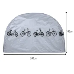 Pokrowiec na rower wodoodporny 200x105 motor skuter srebrna plandeka-5907451381953
