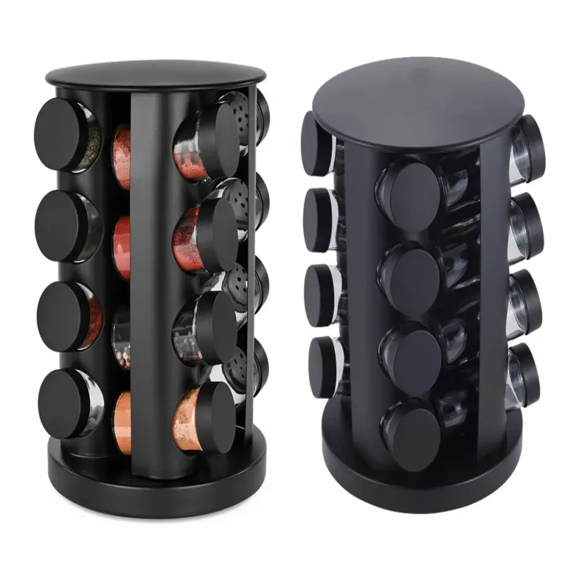 Organizer na przyprawy obrotowy pojemniki szklane 12szt przyprawnik-5907451377956