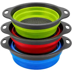 Druszlak składany silikonowy sitko cedzak ociekacz silikonowy kuchenny-5907451377925