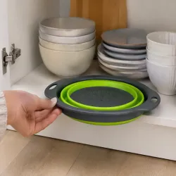 Druszlak składany silikonowy sitko cedzak ociekacz silikonowy kuchenny-5907451377925