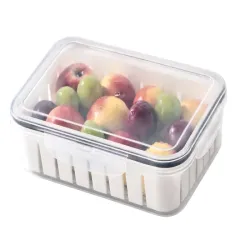 Organizer do lodówki z koszykiem na żywność pojemnik ociekacz owoce-5907451383728