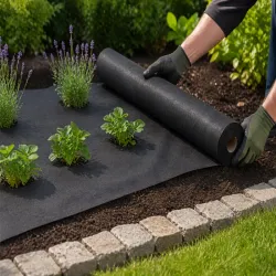 Agrowłóknina 50g 1,5m x 50m antchwastowa mata czarna ściółkująca-5907451389447