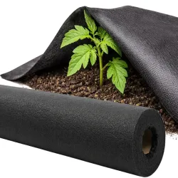 Agrowłóknina 50g 1,5m x 10m antchwastowa mata czarna ściółkująca-5907451389423