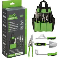 Zestaw 4 narzędzi ogrodniczych do ogrodu motyka łopatka sekator+torba-5907451389034