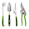 Zestaw 4 narzędzi ogrodniczych do ogrodu motyka łopatka sekator+torba-5907451389034