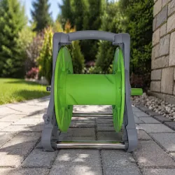 Stojak na wąż ogrodowy zwijacz nawijacz bęben stojak ogrodniczny 1/2 30m-5907451388587