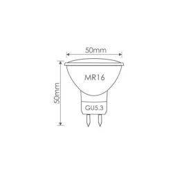 Żarówka halogenik LED MR16/GU5.3 7W 556lm ciepła biała mleczna