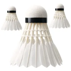 Lotki piórkowe z piór do badmintona 3 sztuki zestaw wytrzymałych lotek-5907451388198