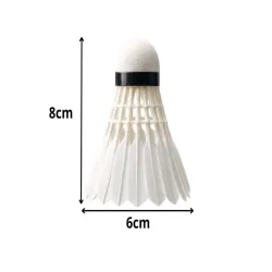 Lotki piórkowe z piór do badmintona 3 sztuki zestaw wytrzymałych lotek-5907451388198