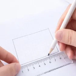 Zestaw geometryczny 9 elementów do szkoły cyrkiel linijka ekierka etui-5907451387832