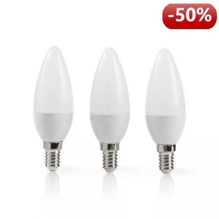 3x Żarówka ledowa E14 5.8W LED barwa biała ciepła 2700K 470lm Nedis-5412810284474