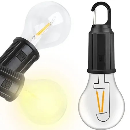 Lampka turystyczna pod namiot żarówka biwakowa uchwyt wisząca 3 tryby-5905644206250