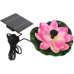 Fontana kwiat lotosu 18 cm pływająca solarna ogrodowa do oczka wodnego-