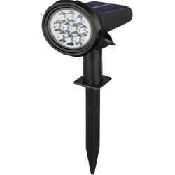 Lampa solarna biały ciepły reflektor wbijany do podświetlania roślin-