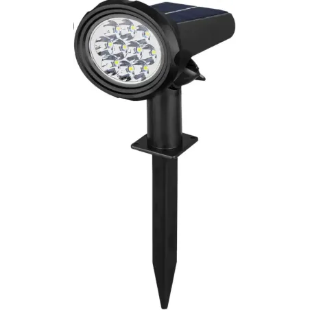 Lampa solarna biały ciepły reflektor wbijany do podświetlania roślin-