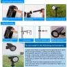 Lampa solarna biały ciepły reflektor wbijany do podświetlania roślin-