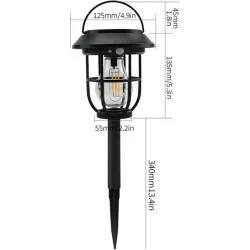 Lampa solarna 3w1 ogrodowa kinkiet latarenka wbijana biała ciepła-6933007126883