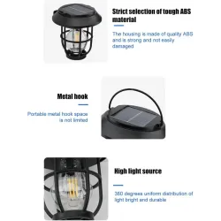 Lampa solarna 3w1 ogrodowa kinkiet latarenka wbijana biała ciepła-6933007126883