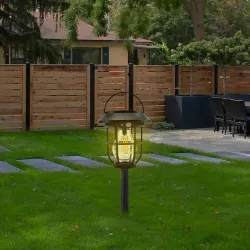 Lampa solarna 3w1 ogrodowa kinkiet latarenka wbijana biała ciepła-6933007126883