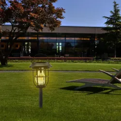 Lampa solarna 3w1 ogrodowa kinkiet latarenka wbijana biała ciepła-6933007126883