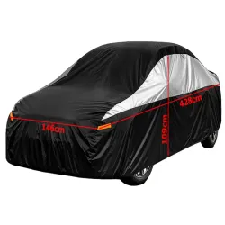 Pokrowiec XL na samochód auto całoroczny wodoodporny plandeka czarny-5907451381922