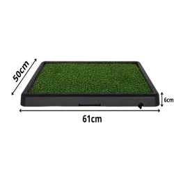 Kuweta 61x50cm do nauki czystości dla szczeniąt psa trawa z odpływem-5907451381335