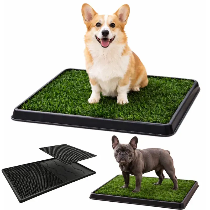 Kuweta 60x40cm do nauki czystości dla szczeniąt psa trawa 3 warstwy-5907451381311