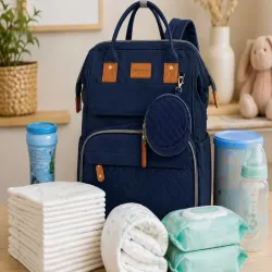 Plecak z łóżeczkiem dla dziecka usb organizer duży pojemny mommy bag-5907451386118