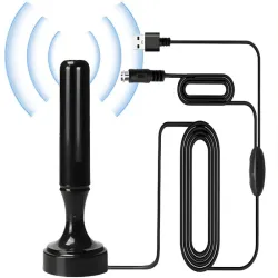 Mocna antena aktywna 4k fhd z wzmacniaczem dvbt2 tv mux-8 lte pokojowa-5907451386255
