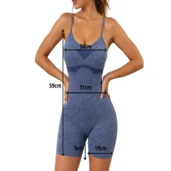 Kombinezon sportowy S/M damski push up krótki modelujący elastyczny-5907451384671