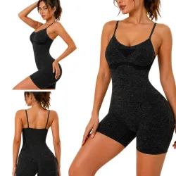Kombinezon S/M sportowy damski push up fitness krótki modelujący-5907451384664