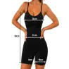 Kombinezon S/M sportowy damski push up fitness krótki modelujący-5907451384664