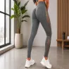 Legginsy damskie push up modelujące wysoki stan fitness szare L/XL-5907451384640