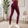 Legginsy damskie push up modelujące wysoki stan fitness bordo L/XL-5907451384602