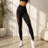Legginsy damskie push up modelujące wysoki stan fitness czarne S/M-5907451384633