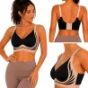 Biustonosz sportowy damski push up modelujący bezszwowy wkładki 2XL-5907451384527