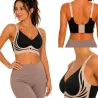 Biustonosz sportowy damski push up modelujący bezszwowy wkładki rozmiar l-5907451384534