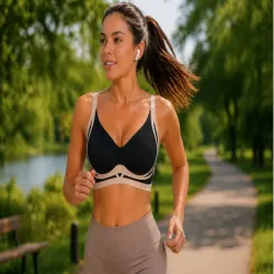 Biustonosz sportowy damski push up modelujący bezszwowy wkładki rozmiar l-5907451384534