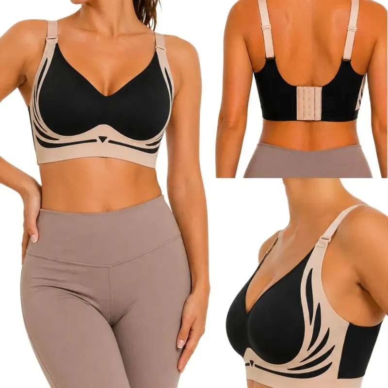Biustonosz sportowy damski push up modelujący bezszwowy wkładki rozmiar m-5907451384541