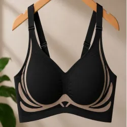 Biustonosz sportowy damski push up modelujący bezszwowy wkładki rozmiar m-5907451384541