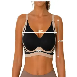 Biustonosz sportowy damski push up modelujący bezszwowy wkładki rozmiar m-5907451384541