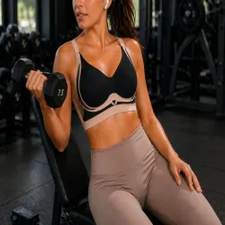 Biustonosz sportowy damski push up modelujący bezszwowy wkładki rozmiar m-5907451384541