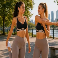 Biustonosz sportowy damski push up modelujący bezszwowy wkładki rozmiar m-5907451384541