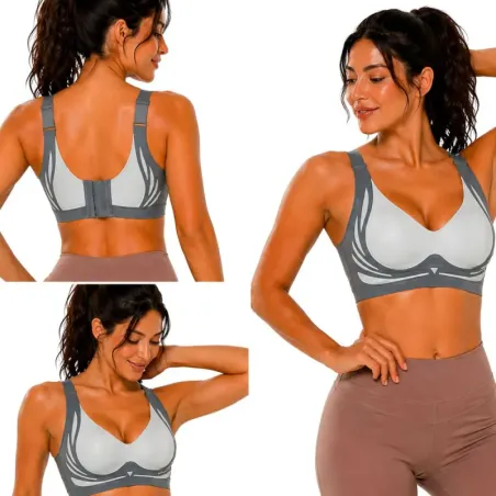 Biustonosz sportowy damski push up modelujący bezszwowy wkładki XXL-5907451384565